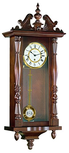 Hermle Uhrenmanufaktur 70110-030341 Pendelwanduhr Regulateur, nussbaum - 